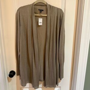 Versona Open Front Cardigan in Taupe
